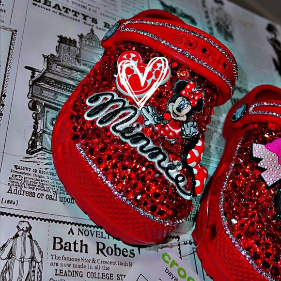 CROCS Kids Red Minnie Mouse Shoes